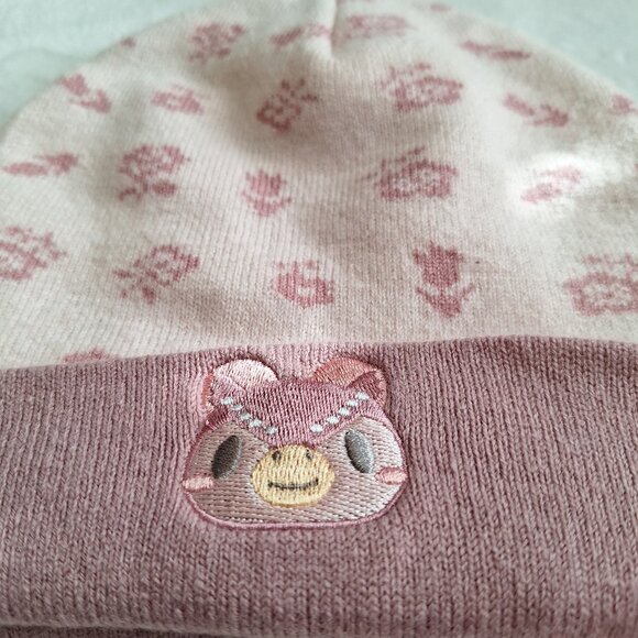 2020 Animal Crossing Herizons Stocking Cap Beanie Celeste Pink Owl‎ Flowers Hat - Picture 3 of 7